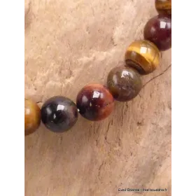 Bracelet mala tibétain 3 différents Oeil de Tigre - Bracelet en perles et Pierres naturelles