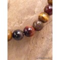 Bracelet mala tibétain 3 différents Oeil de Tigre Bracelet Mala tibétain BRAM5