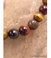 Bracelet mala tibétain 3 différents Oeil de Tigre - Bracelet en perles et Pierres naturelles