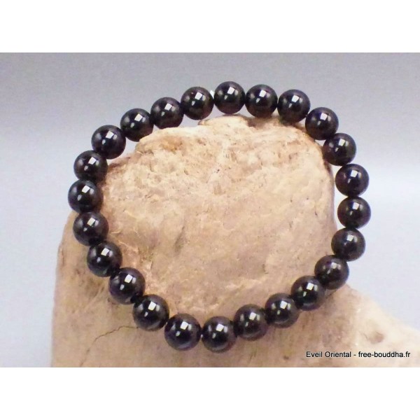 Bracelet mala tibétain en Tourmaline noire Bracelet Mala tibétain BRAM6