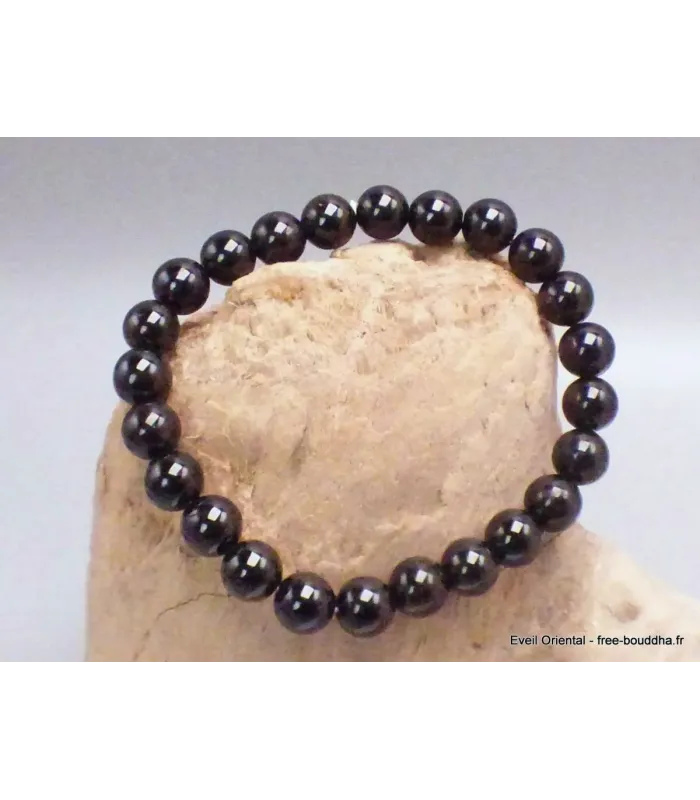 Bracelet mala tibétain en Tourmaline noire - Bracelet en perles et Pierres naturelles