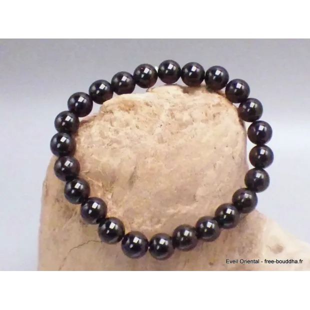 Bracelet mala tibétain en Tourmaline noire - Bracelet en perles et Pierres naturelles