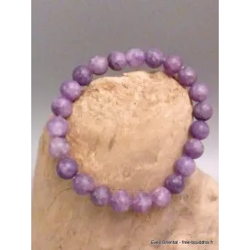 Bracelet mala tibétain en Lépidolite - Bracelet en perles et Pierres naturelles