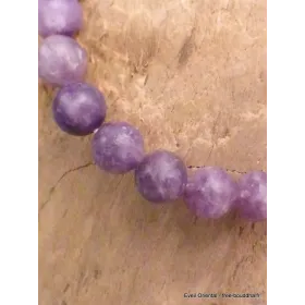 Bracelet mala tibétain en Lépidolite - Bracelet en perles et Pierres naturelles