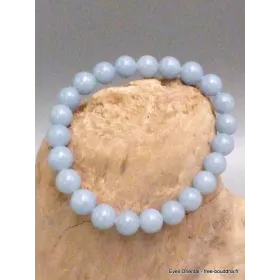 Bracelet mala tibétain en Angélite bleue - Bracelet en perles et Pierres naturelles