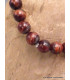Bracelet mala tibétain Oeil de Tigre rouge Bracelet Mala tibétain BRAM10