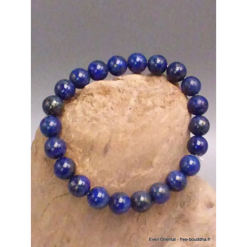 Bracelet tibétain mala en Lapis Lazuli - Bracelet en perles et Pierres naturelles