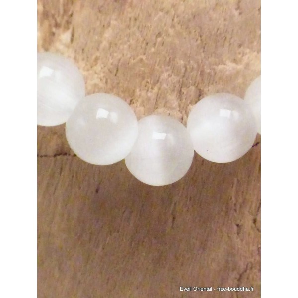 Bracelet tibétain mala en Sélénite Bracelet Mala tibétain BRAM13