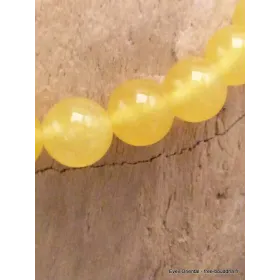 Bracelet mala tibétain en Jade Jaune - Bracelet en perles et Pierres naturelles
