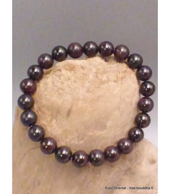 Bracelet mala tibétain en Grenat Rouge - Bracelet en perles et Pierres naturelles