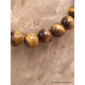 Bracelet mala tibétain en Oeil de Tigre - Bracelet en perles et Pierres naturelles