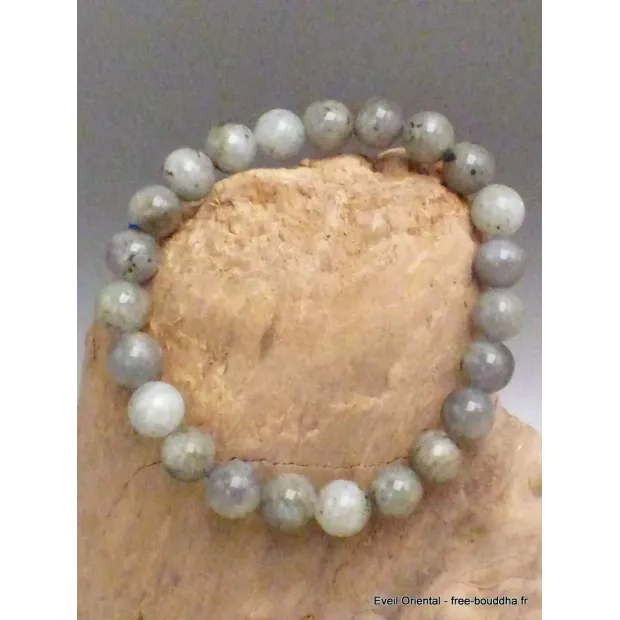 Bracelet mala tibétain en Labradorite - Bracelet en perles et Pierres naturelles