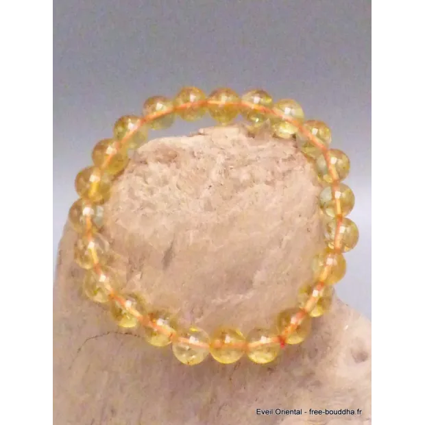Bracelet mala tibétain en Citrine - Bracelet en perles et Pierres naturelles