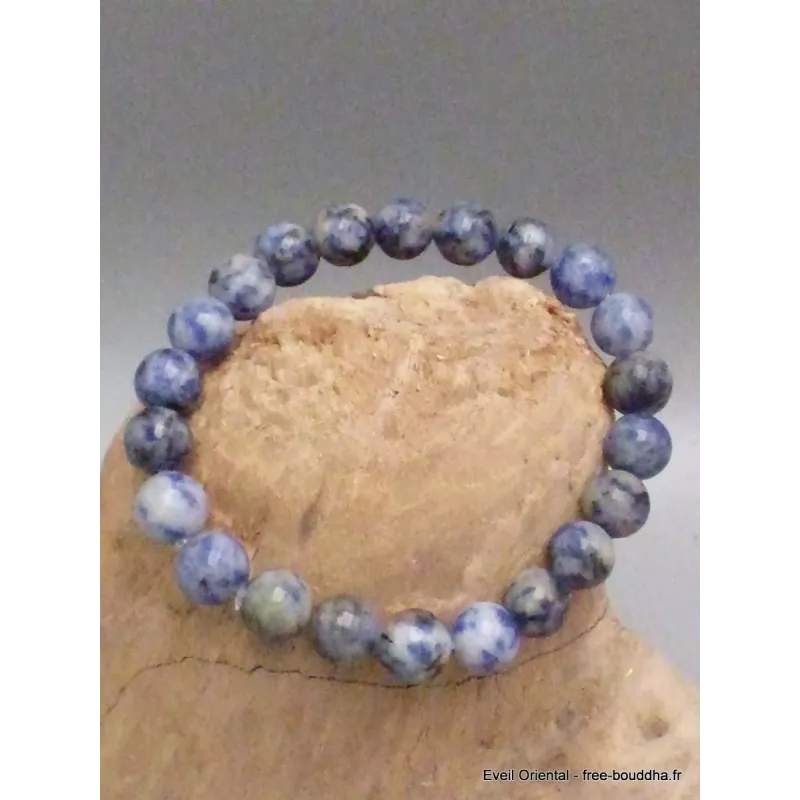 Bracelet mala tibétain en Sodalite - Bracelet en perles et Pierres naturelles