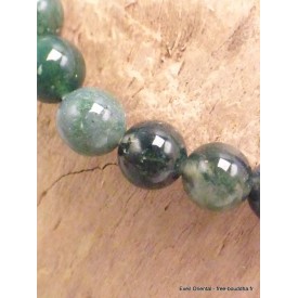 Bracelet mala tibétain en Agate Mousse Bracelet Mala tibétain BRAM23