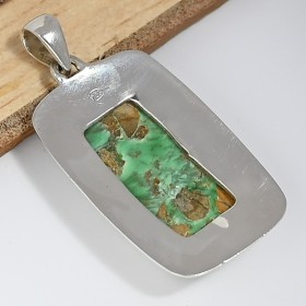 Pendentif argent Variscite australienne Pendentifs pierres naturelles CWA106