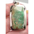 Pendentif argent Variscite australienne - Bijoux en Variscite