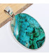 Gros pendentif en Malachite sur Chrysocolle naturelle Pendentifs pierres naturelles CWA108