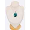 Gros pendentif en Malachite sur Chrysocolle naturelle Pendentifs pierres naturelles CWA108