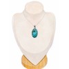 Pendentif argent Malachite Chrysocolle forme ovale Bijoux en Malachite sur Chrysocolle CWA108.5