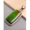Pendentif rectangle Ammolite naturelle verte orange qualité AAA Bijoux en Ammolite CWA5.6