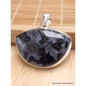 Pendentif Merlinite Mystique Gabbro semi-rond Bijoux en Merlinite Mystique Gabbro LAM56.4