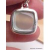 Pendentif Calcédoine d'eau forme carrée-cf Bijoux en Calcédoine d'eau AW74.3