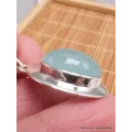 Pendentif Calcédoine d'eau forme ovale - Bijoux en Calcédoine d'eau