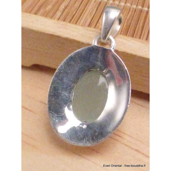 Pendentif Calcédoine d'eau forme ovale Bijoux en Calcédoine d'eau AW74.4