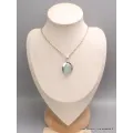 Pendentif Calcédoine d'eau forme ovale - Bijoux en Calcédoine d'eau