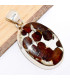 Pendentif en Pallasite (météorite) forme ovale Pendentifs pierres naturelles CWA55.1