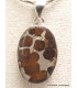 Pendentif en Pallasite (météorite) forme ovale Pendentifs pierres naturelles CWA55.1