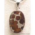 Pendentif en Pallasite (météorite) forme ovale Pendentifs pierres naturelles CWA55.1