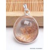 Bijou Lodolite ronde pierre chamane Pendentifs pierres naturelles PU49.7