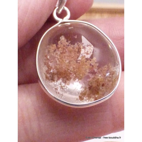 Bijou Lodolite ronde pierre chamane Pendentifs pierres naturelles PU49.7