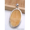 Imposant pendentif Agate Jaune à bandes oval Bijoux en Agate Jaune à bandes PU42.3