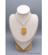 Imposant pendentif Agate Jaune à bandes oval Bijoux en Agate Jaune à bandes PU42.3