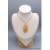 Long pendentif Agate Jaune à bandes oval Bijoux en Agate Jaune à bandes PU42.5