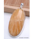 Long pendentif Agate Jaune à bandes oval Bijoux en Agate Jaune à bandes PU42.5