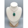 Pendentif authentique Malachite ovale détail bélière Bijoux en Malachite XV10.5