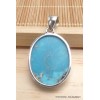 Pendentif en authentique Turquoise avec Pyrite grade AAA Bijoux en Turquoise Iranienne (Nishapur) PU54.12