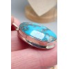 Vraie turquoise avec pyrite forme ovale Bijoux en Turquoise Iranienne (Nishapur) PU54.13
