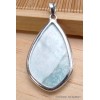 Pendentif argent Aragonite bleue bicolore Pendentifs pierres naturelles AW47.3
