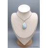 Pendentif argent Aragonite bleue bicolore Pendentifs pierres naturelles AW47.3