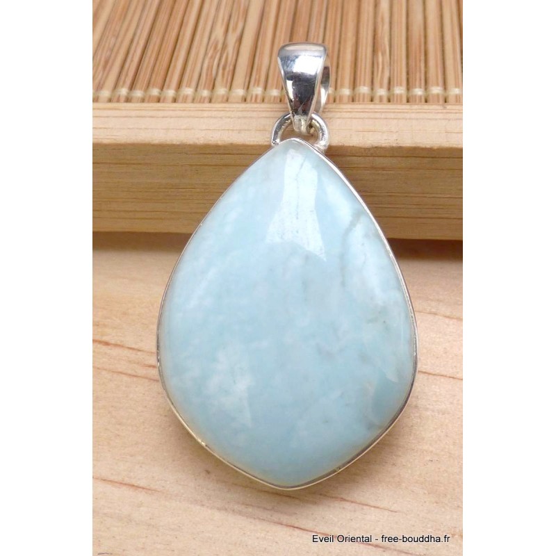 Pendentif Aragonite bleue forme libre Pendentifs pierres naturelles AW47.4