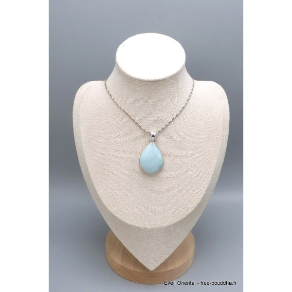 Pendentif Aragonite bleue forme libre Pendentifs pierres naturelles AW47.4