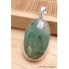 Pendentif Mtorolite ou Emeraude sur Chrysoprase ovale Pendentifs pierres naturelles XV33.2