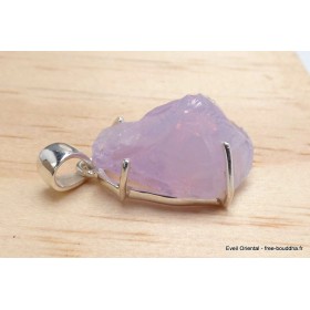 Pendentif en Quartz Lavande du Brésil serti griffes Pendentifs pierres naturelles PU41.5