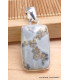 Pendentif rectangulaire en Jaspe Maligano blanc Bijoux en Jaspe PU20.3