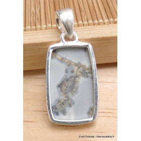 Pendentif rectangulaire en Jaspe Maligano blanc Bijoux en Jaspe PU20.3